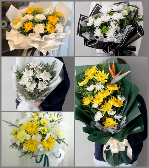 山东莱芜莱城区大王庄镇卧沟村白事花束代送